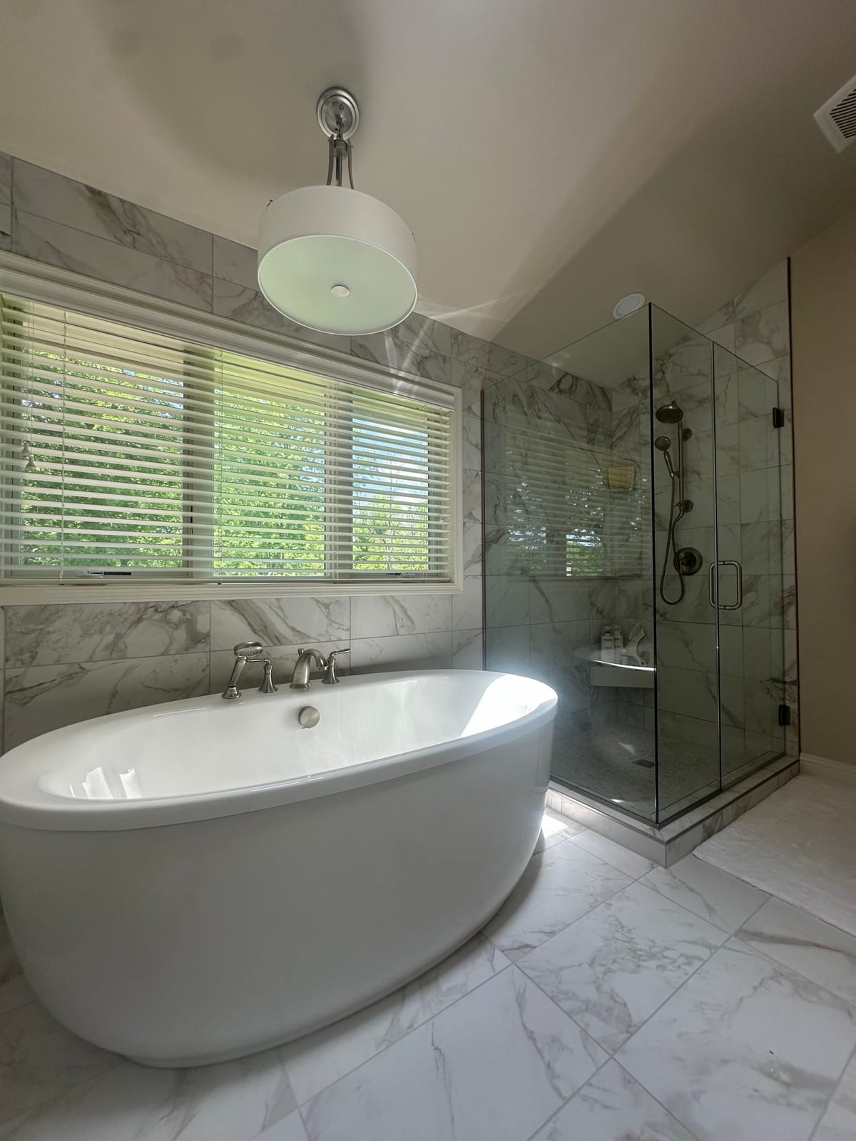 Carrara Marble Master Bath